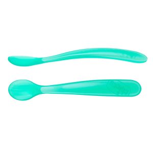 CH210068282100 CHICCO SOFT SILICON SPOON BI-PACK BOY ITALY