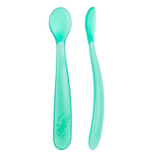 CH210068282100 CHICCO SOFT SILICON SPOON BI-PACK BOY ITALY