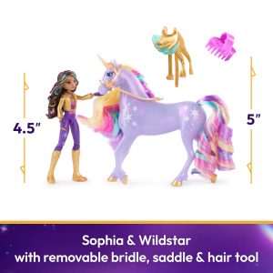 UC120201490070UNICORN ACADEMY SMALL DOLL AND UNICORN SET SOPHIA & WILDSTAR