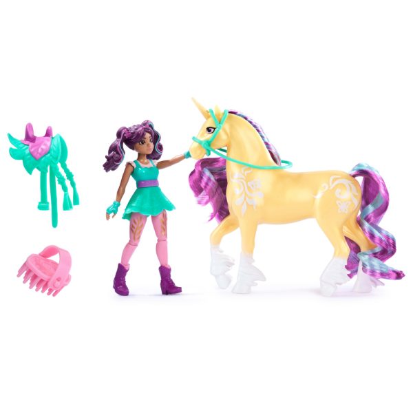 UC120201490040 UNICORN ACADEMY SMALL DOLL AND UNICORN SET AVA & LEAF