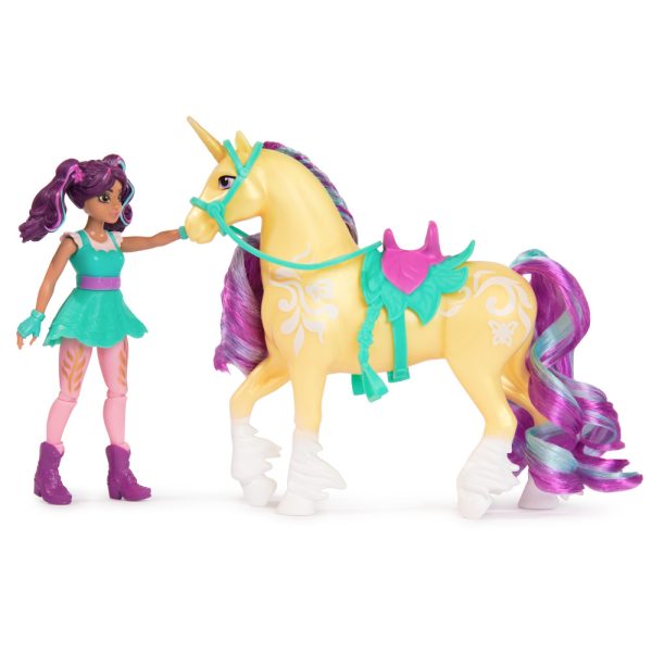 UC120201490040 UNICORN ACADEMY SMALL DOLL AND UNICORN SET AVA & LEAF