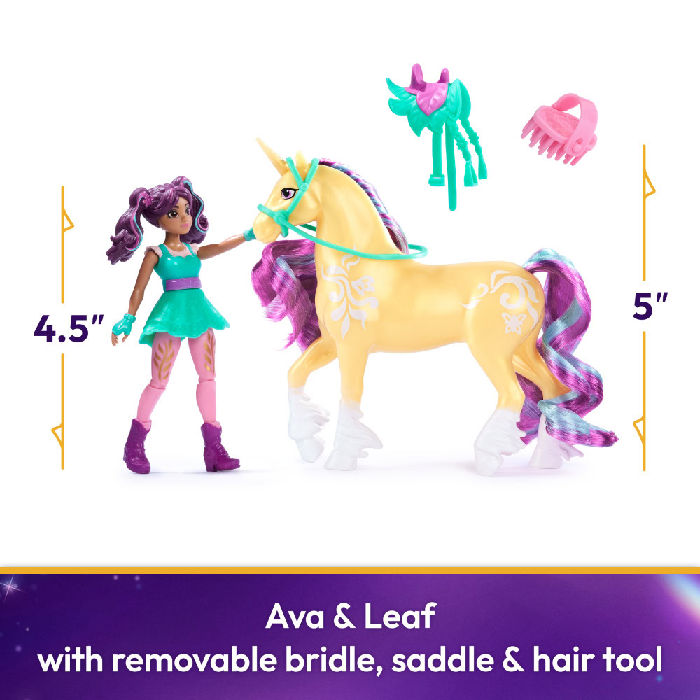 UC120201490040 UNICORN ACADEMY SMALL DOLL AND UNICORN SET AVA & LEAF