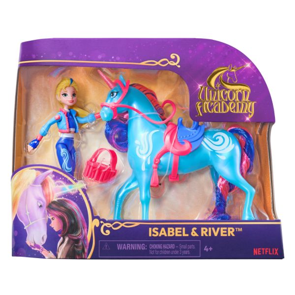 UC120201490050 UNICORN ACADEMY SMALL DOLL AND UNICORN SET ISABEL & RIVER